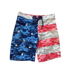 Vineyard Vines Stars &‎ Stripes Board Shorts Men's Size 30 American Flag SW-1557